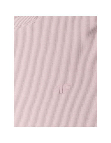 T-shirt slim prążkowany damski 4f 4frss26ttshf3629-56s