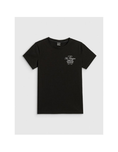T-shirt regular z nadrukiem damski 4f 4frss26ttshf4537-20s