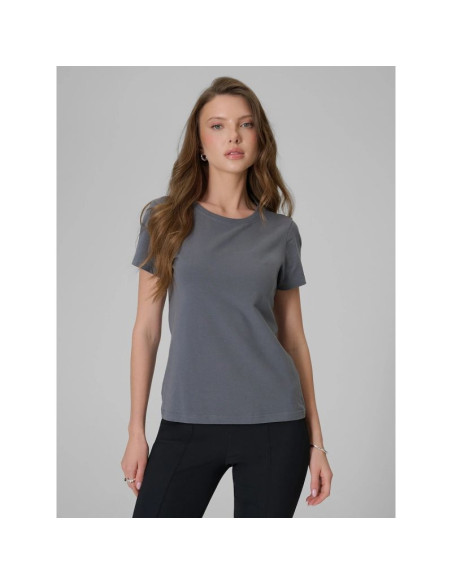 T-shirt slim gładki damski 4f 4frss26ttshf3628-24s