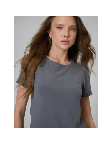 T-shirt slim gładki damski 4f 4frss26ttshf3628-24s