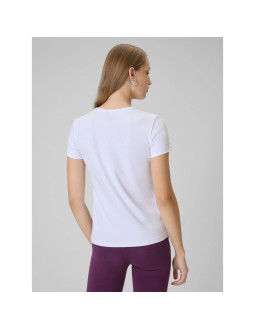 T-shirt slim gładki damski 4f 4fraw25ttshf3623-10s 2