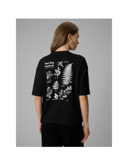T-shirt regular z nadrukiem damski 4f 4frss26ttshf3704-20s 2