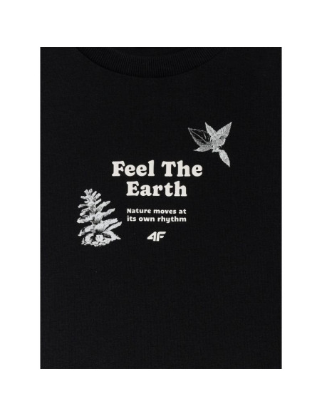 T-shirt regular z nadrukiem damski 4f 4frss26ttshf3704-20s