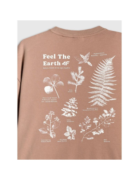 T-shirt regular z nadrukiem damski 4f 4frss26ttshf3704-83s
