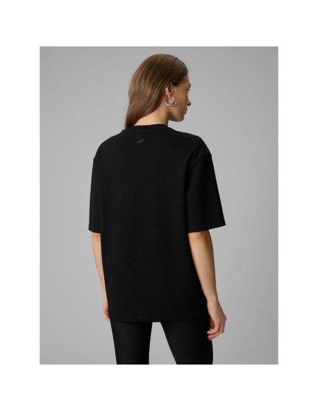 T-shirt loose z nadrukiem damski 4f 4frss26ttshf3705-20s
