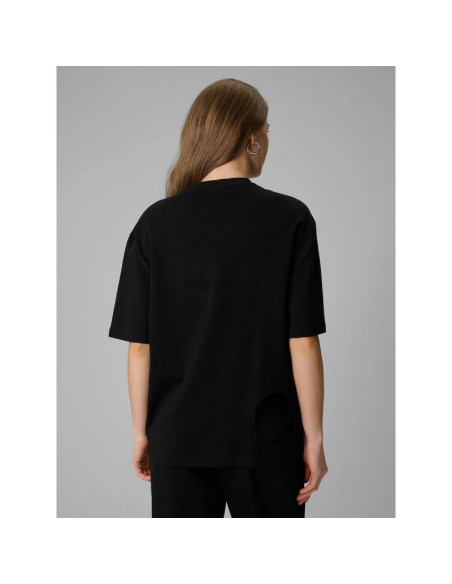 T-shirt loose z nadrukiem damski 4f 4frss26ttshf3706-20s