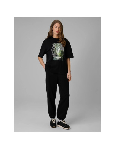 T-shirt loose z nadrukiem damski 4f 4frss26ttshf3706-20s