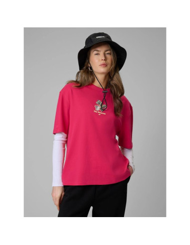 T-shirt loose z nadrukiem damski 4f 4frss26ttshf3706-53s