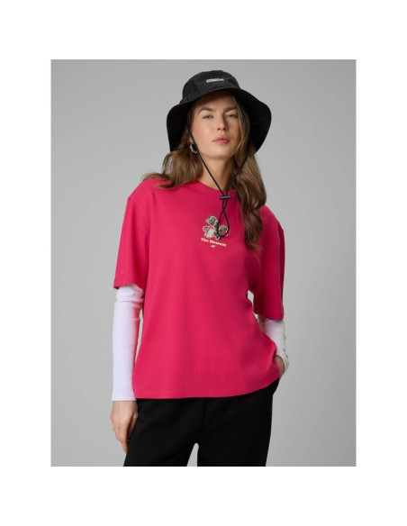 T-shirt loose z nadrukiem damski 4f 4frss26ttshf3706-53s