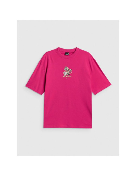 T-shirt loose z nadrukiem damski 4f 4frss26ttshf3706-53s