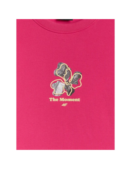 T-shirt loose z nadrukiem damski 4f 4frss26ttshf3706-53s