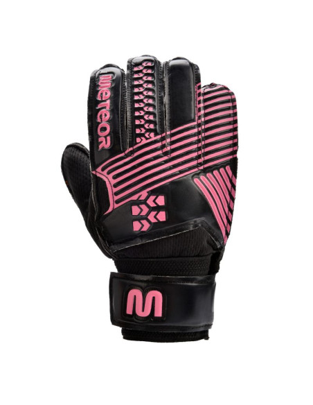 Rękawice bramkarskie meteor catch 9 czarny/różowy