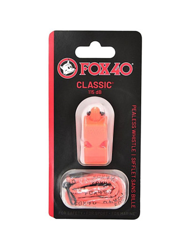 Gwizdek fox 40 classic pomarańczowy ze sznurkiem