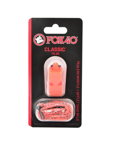 Gwizdek fox 40 classic pomarańczowy ze sznurkiem