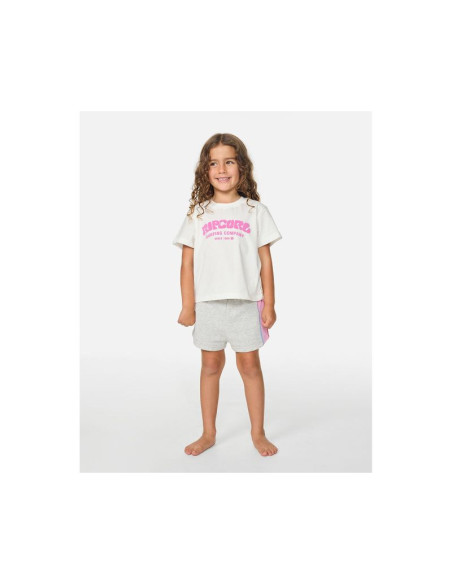 Koszulka dziewczęca rip curl surf puff relaxed tee -girl biała