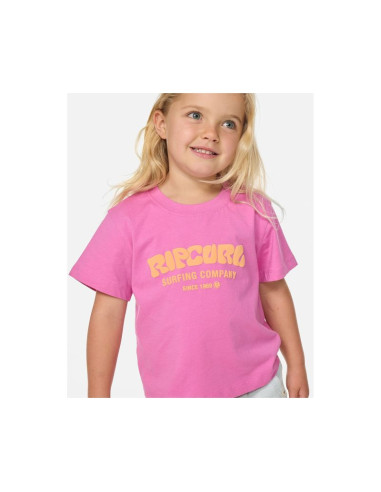 Koszulka dziewczęca rip curl surf puff relaxed tee -girl różowa