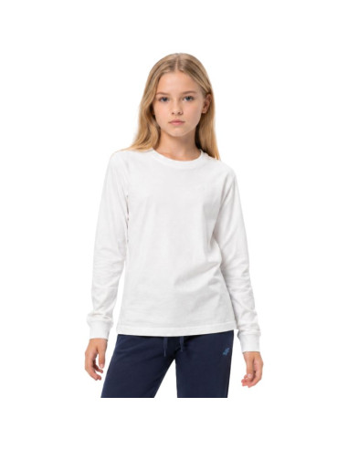Koszulka dla dziewczynki longsleeve 4f f460 biała 4fjwmm00tlonf460 10s