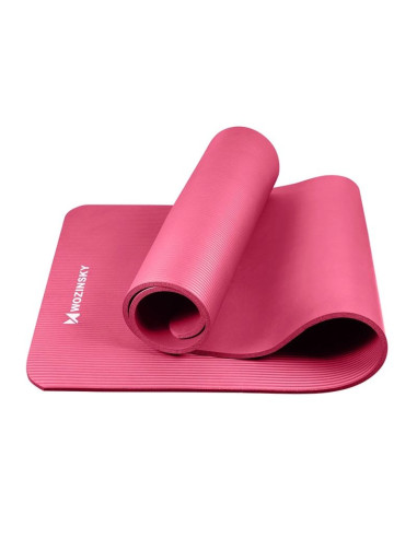 Wozinsky mata do ćwiczeń 181 x 63 x 0,9 cm gruba mata gimnastyczna do jogi różowa