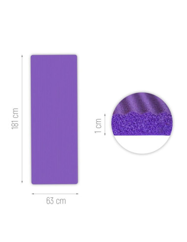 Wozinsky mata do ćwiczeń 181 x 63 x 0,9 cm gruba mata gimnastyczna do jogi różowa