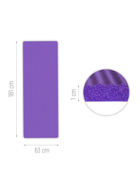 Wozinsky mata do ćwiczeń 181 x 63 x 0,9 cm gruba mata gimnastyczna do jogi różowa