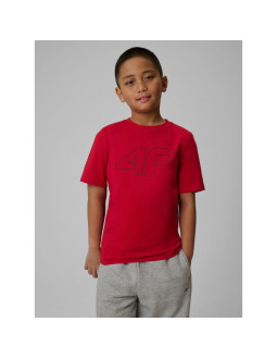 T-shirt regular z nadrukiem chłopięcy 4f 4fjrss26ttshm3599-10s