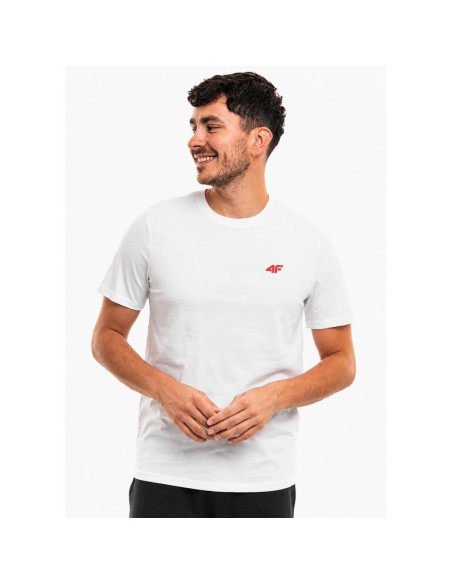 T-shirt bewełniany męski 4f 4fwss26ttshm4484-10s