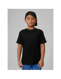 T-shirt regular z nadrukiem chłopięcy 4f 4fjrss26ttshm3599-10s