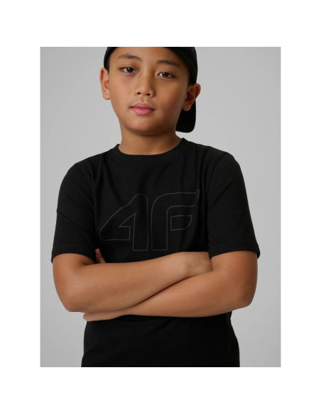 T-shirt regular z nadrukiem chłopięcy 4f 4fjrss26ttshm3599-10s