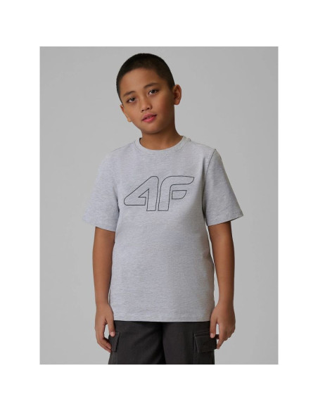 T-shirt regular z nadrukiem chłopięcy 4f 4fjrss26ttshm3599-10s