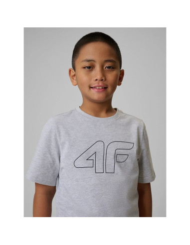 T-shirt regular z nadrukiem chłopięcy 4f 4fjrss26ttshm3599-10s
