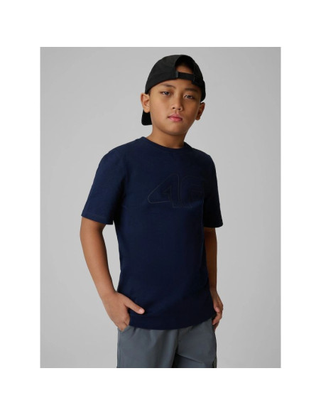 T-shirt regular z nadrukiem chłopięcy 4f 4fjrss26ttshm3599-10s
