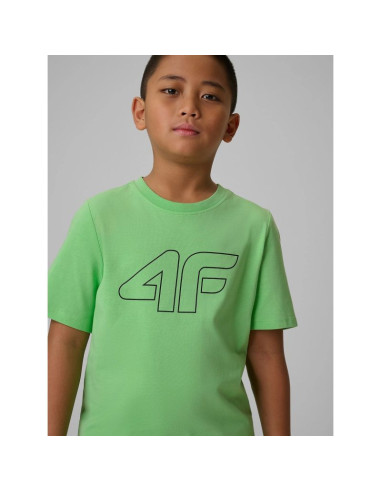 T-shirt regular z nadrukiem chłopięcy 4f 4fjrss26ttshm3599-10s