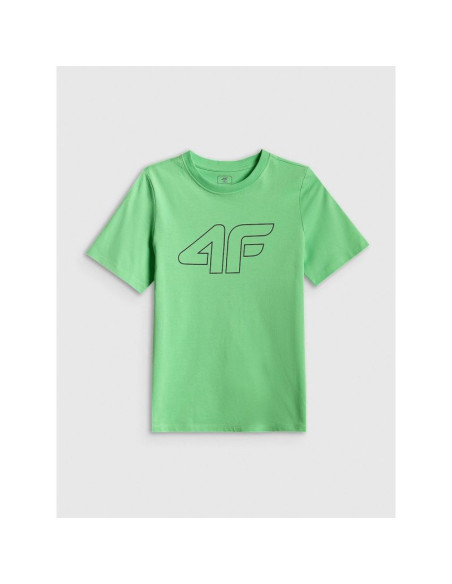 T-shirt regular z nadrukiem chłopięcy 4f 4fjrss26ttshm3599-10s