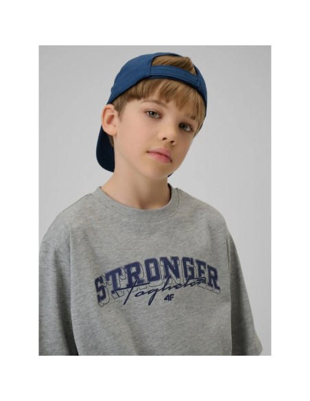 T-shirt loose z nadrukiem chłopięcy 4f 4fjrss26ttshm3465-27m
