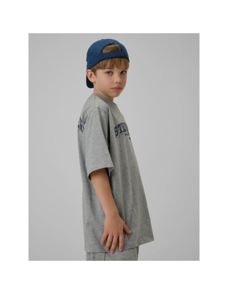 T-shirt loose z nadrukiem chłopięcy 4f 4fjrss26ttshm3465-27m