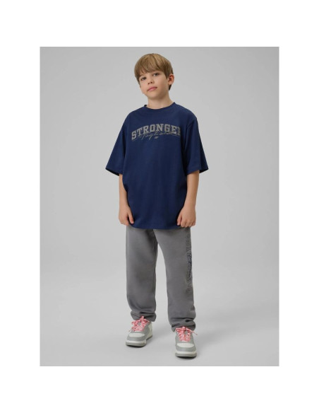 T-shirt loose z nadrukiem chłopięcy 4f 4fjrss26ttshm3465-31s