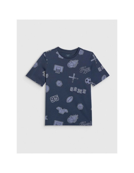 T-shirt regular z nadrukiem chłopięcy 4f 4fjrss26ttshm3466-31a