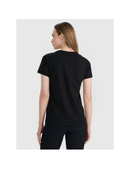 T-shirt regular z nadrukiem damski 4f 4frss25ttshf3162-20s 2
