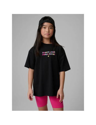 T-shirt loose z nadrukiem dziewczęcy 4f 4fjrss26ttshf4137-20s