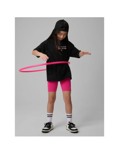 T-shirt loose z nadrukiem dziewczęcy 4f 4fjrss26ttshf4137-20s