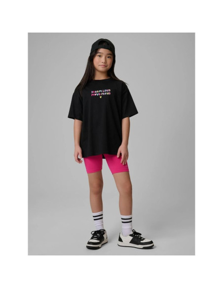 T-shirt loose z nadrukiem dziewczęcy 4f 4fjrss26ttshf4137-20s