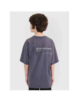 T-shirt oversize z nadrukiem chłopięcy 4f 4fjwss25ttshm1879-22s 2