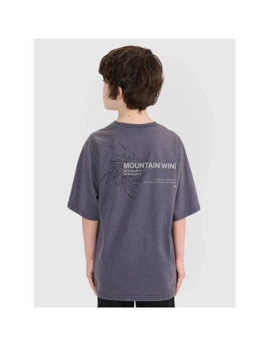 T-shirt oversize z nadrukiem chłopięcy 4f 4fjwss25ttshm1879-22s