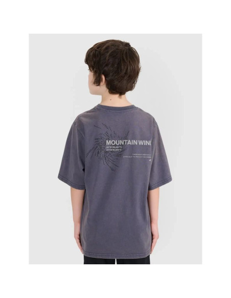 T-shirt oversize z nadrukiem chłopięcy 4f 4fjwss25ttshm1879-22s
