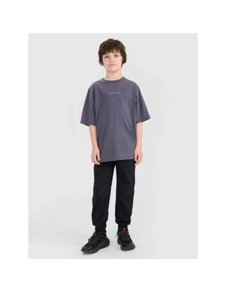 T-shirt oversize z nadrukiem chłopięcy 4f 4fjwss25ttshm1879-22s