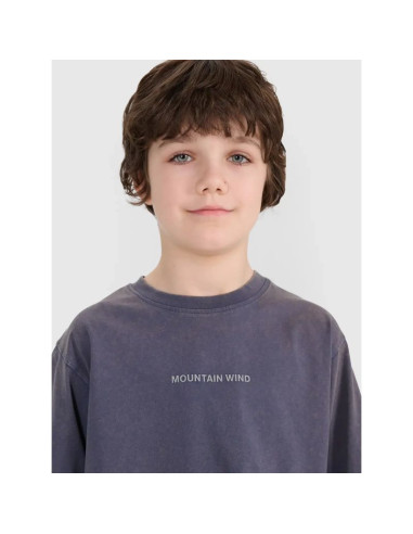 T-shirt oversize z nadrukiem chłopięcy 4f 4fjwss25ttshm1879-22s