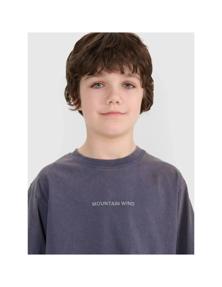 T-shirt oversize z nadrukiem chłopięcy 4f 4fjwss25ttshm1879-22s