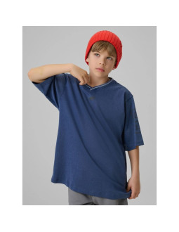 T-shirt loose z nadrukiem chłopięcy 4f 4fjrss26ttshm3467-31s