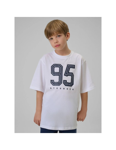 T-shirt loose z nadrukiem chłopięcy 4f 4fjrss26ttshm3786-10s