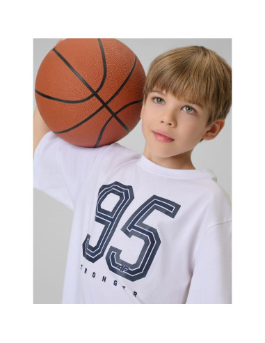 T-shirt loose z nadrukiem chłopięcy 4f 4fjrss26ttshm3786-10s